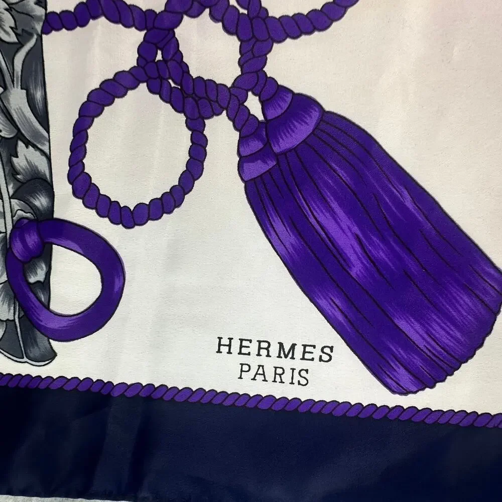 Hermes Silk Scarf Grand Geste Samurai Japanese Warrior Horse Silk Twill 90cm